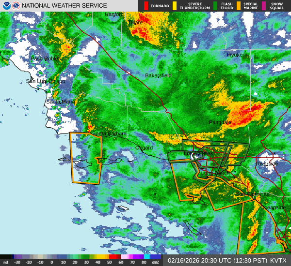 Los Angeles doppler radar